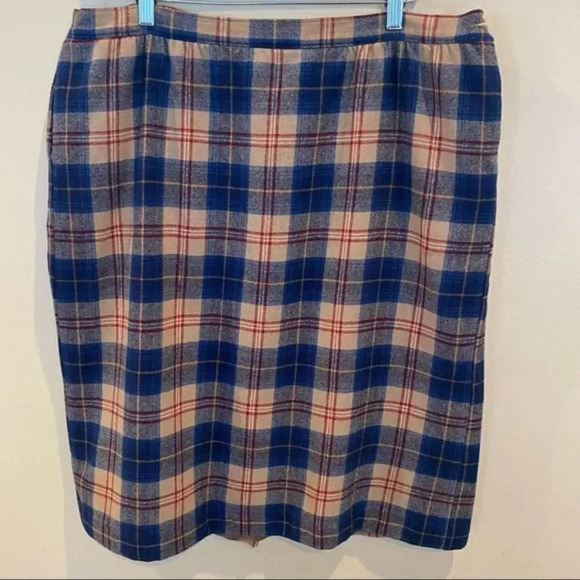 Vintage Pendleton 70’s Authentic Cailean Tartan Wool Skirt Size 16 - Picture 4 of 8